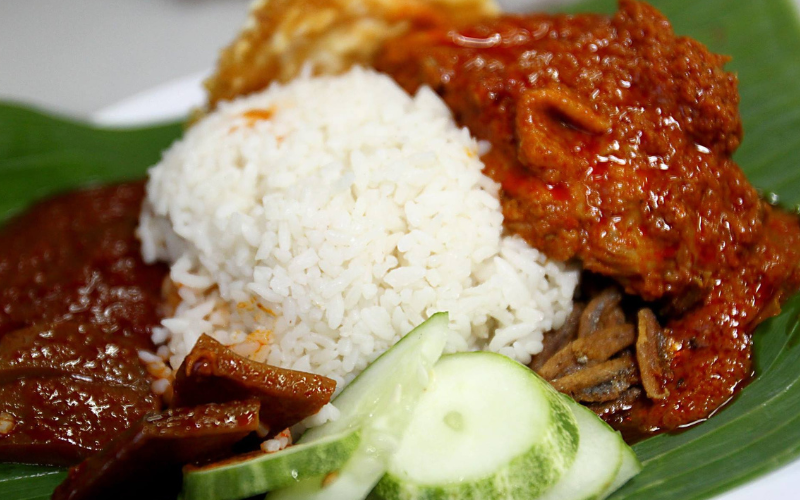 Picture of Nasi Lemak, a Malaysian local dish