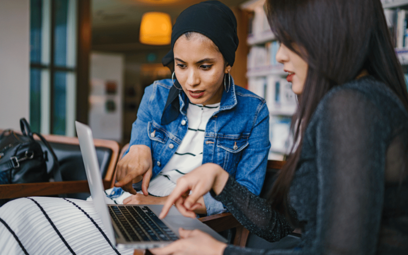 Women looking at a laptop
