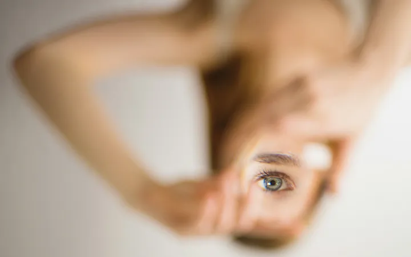 looking glass image of a girl
