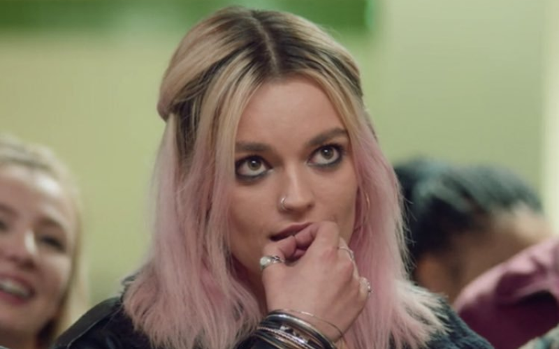 girl with hand at chin