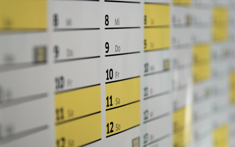 Picture of a calendar