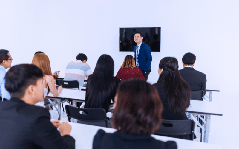 People sitting in a lecture