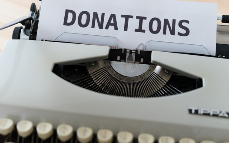 Typing " Donations"
