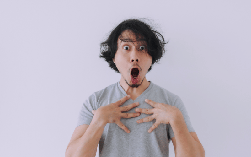 Guy with shocked expression