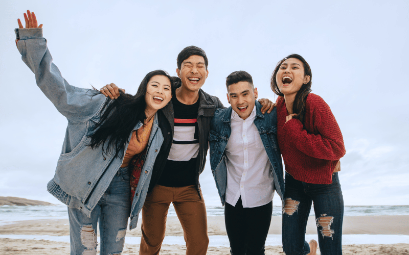 Friends standing together