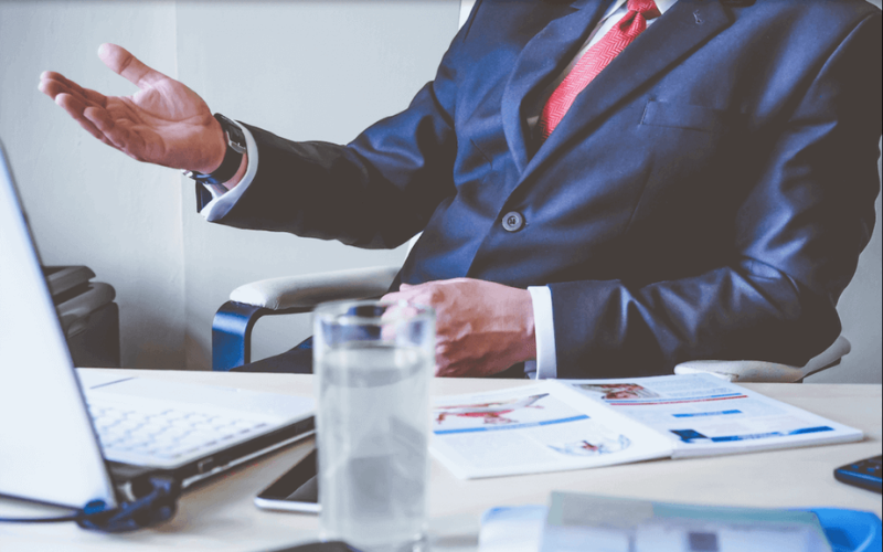 businessman in his workplace