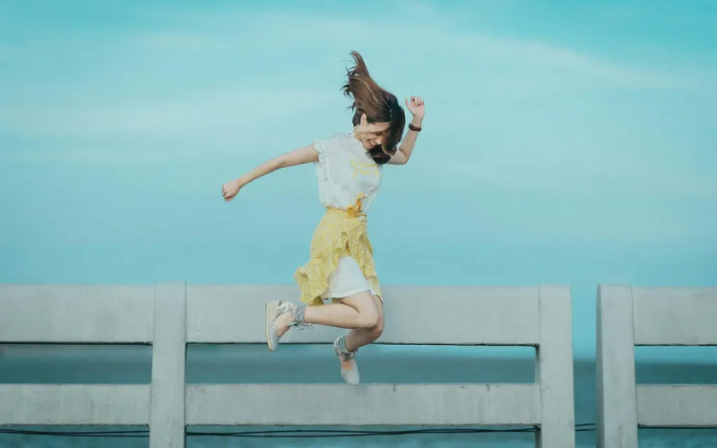 Woman jumping