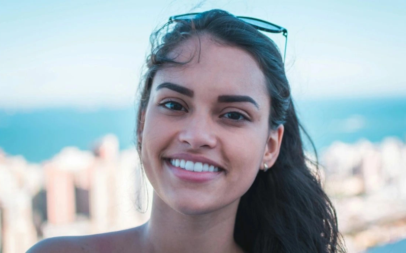 Woman smiling