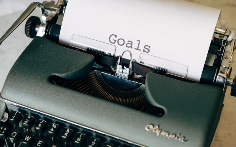 A piece of paper in a typewriter