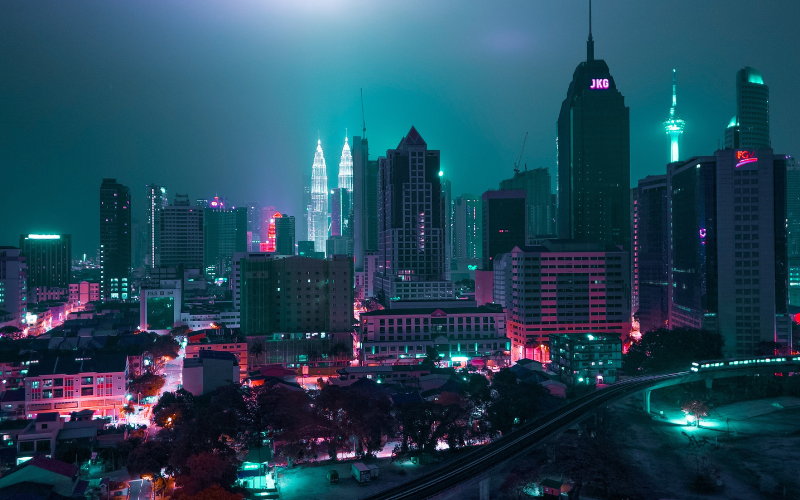 Picture 12: Edited to cyberpunk colors