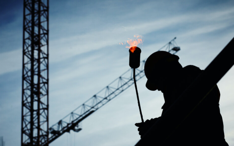 A man doing construction labour