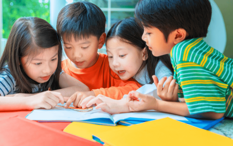 preschool children learning together