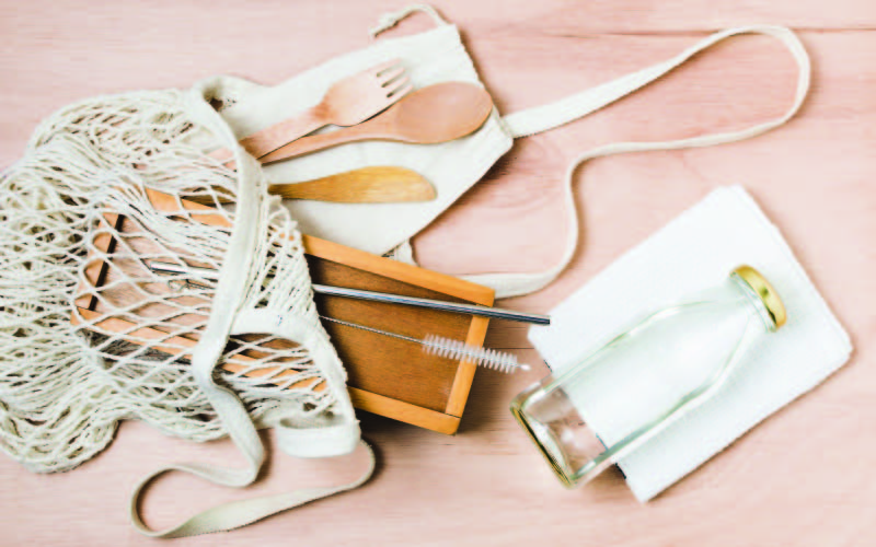 Bring along your reusable items in a reusable bag whenever you head out to avoid generating waste