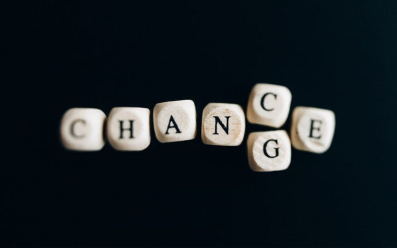 Dice represent "change" or "chance"