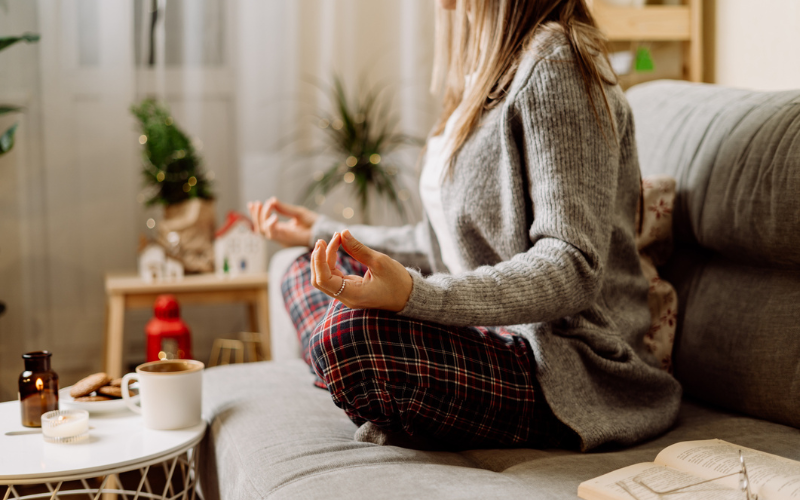Woman meditating