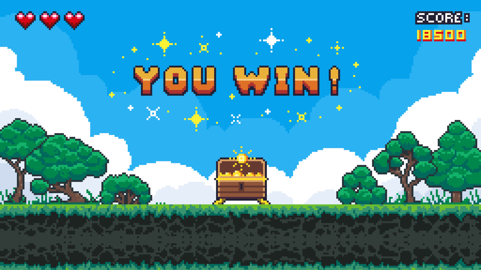 A classic 2D platform video game