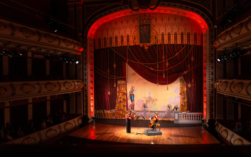 Musicians performing on stage