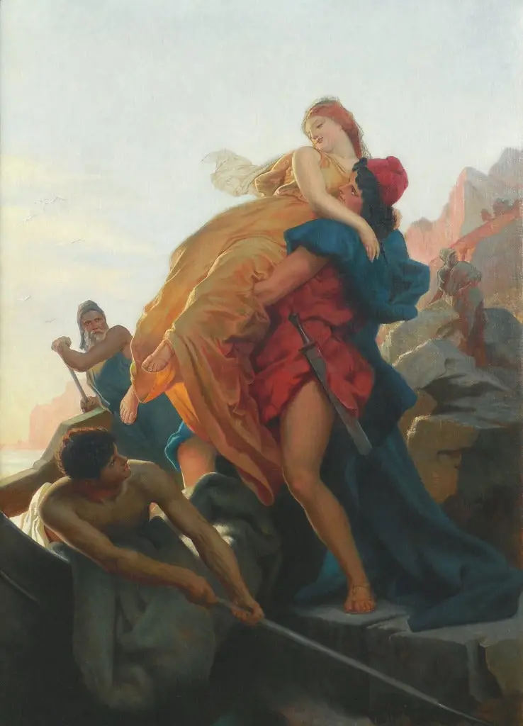 Paris and Helen by Rudolf Friedrich von Deutsch