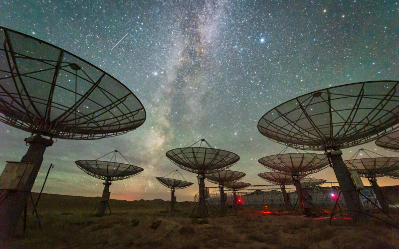 Antennas pointing to space