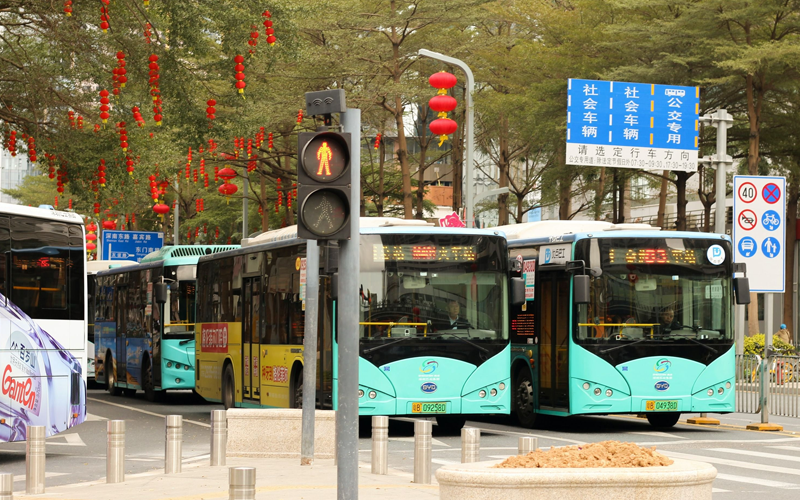 Bus running on clean energy at Shenzhen