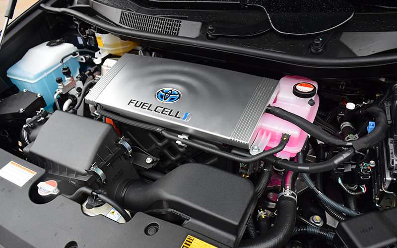 Engine in a Toyota Mirai - first mass-produced fuell cell car in the world.