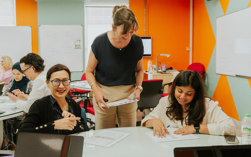 Educators collaborating during a professional learning workshop
