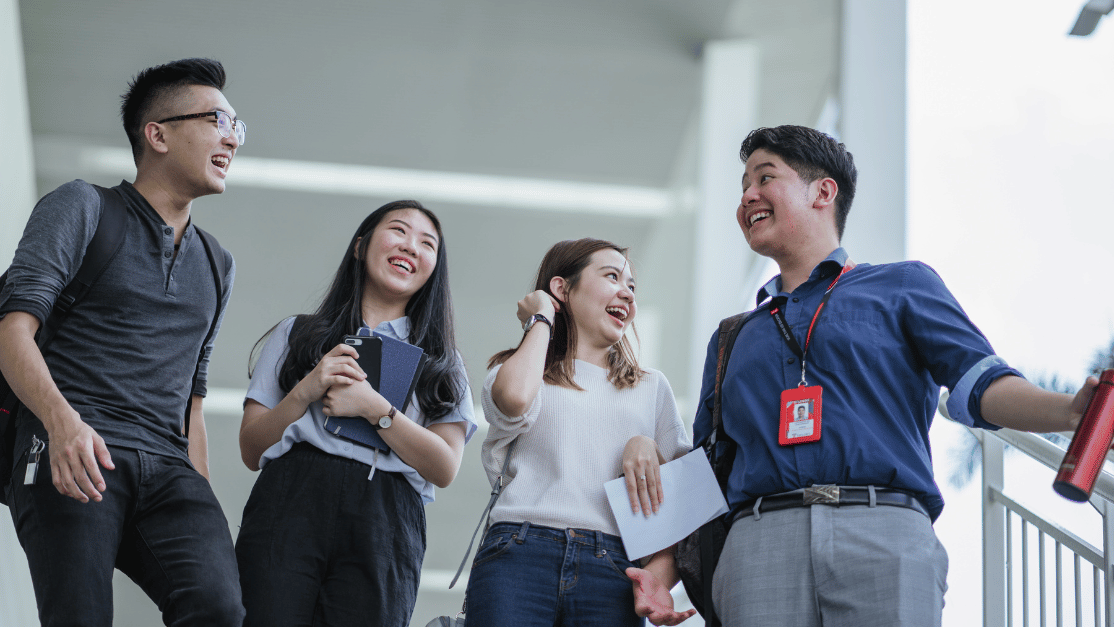 Students are engage in happy conversation
