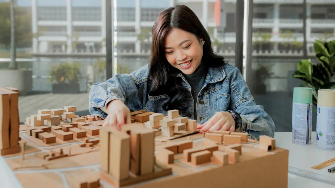 Student get hands-on with building blocks
