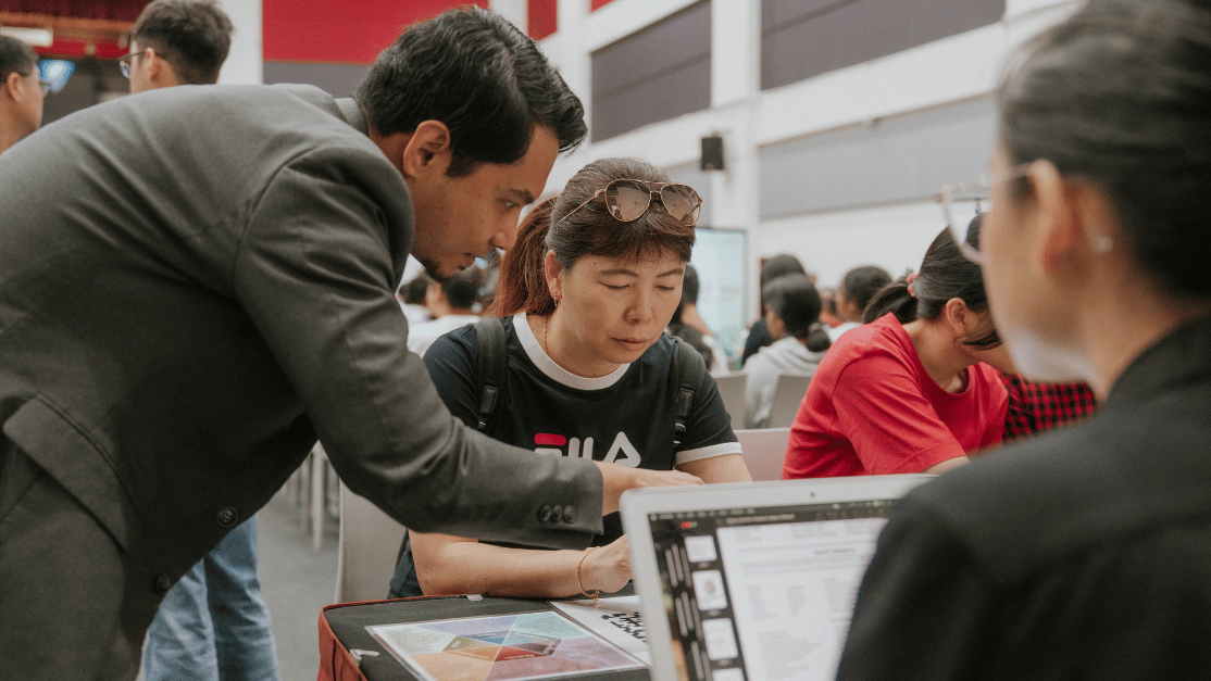 Counsellor guiding parent about understanding student welbeing.