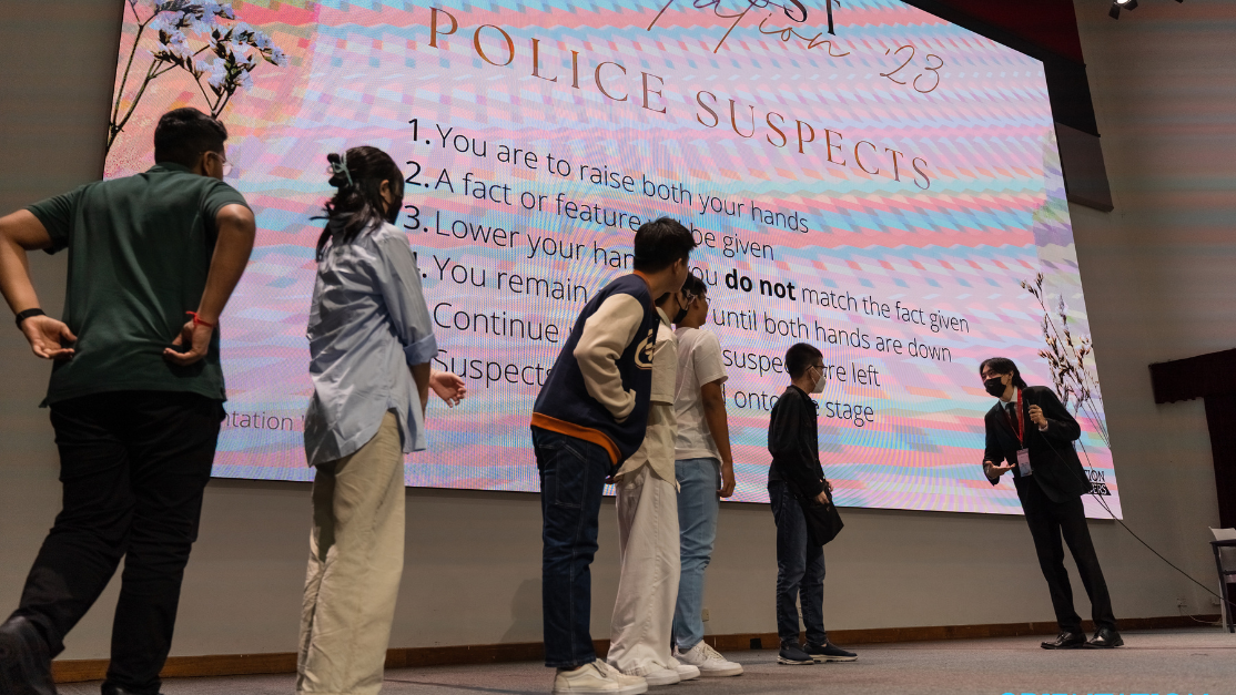 kids participating on stage