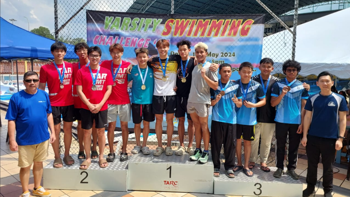 a group of men standing on a podium
