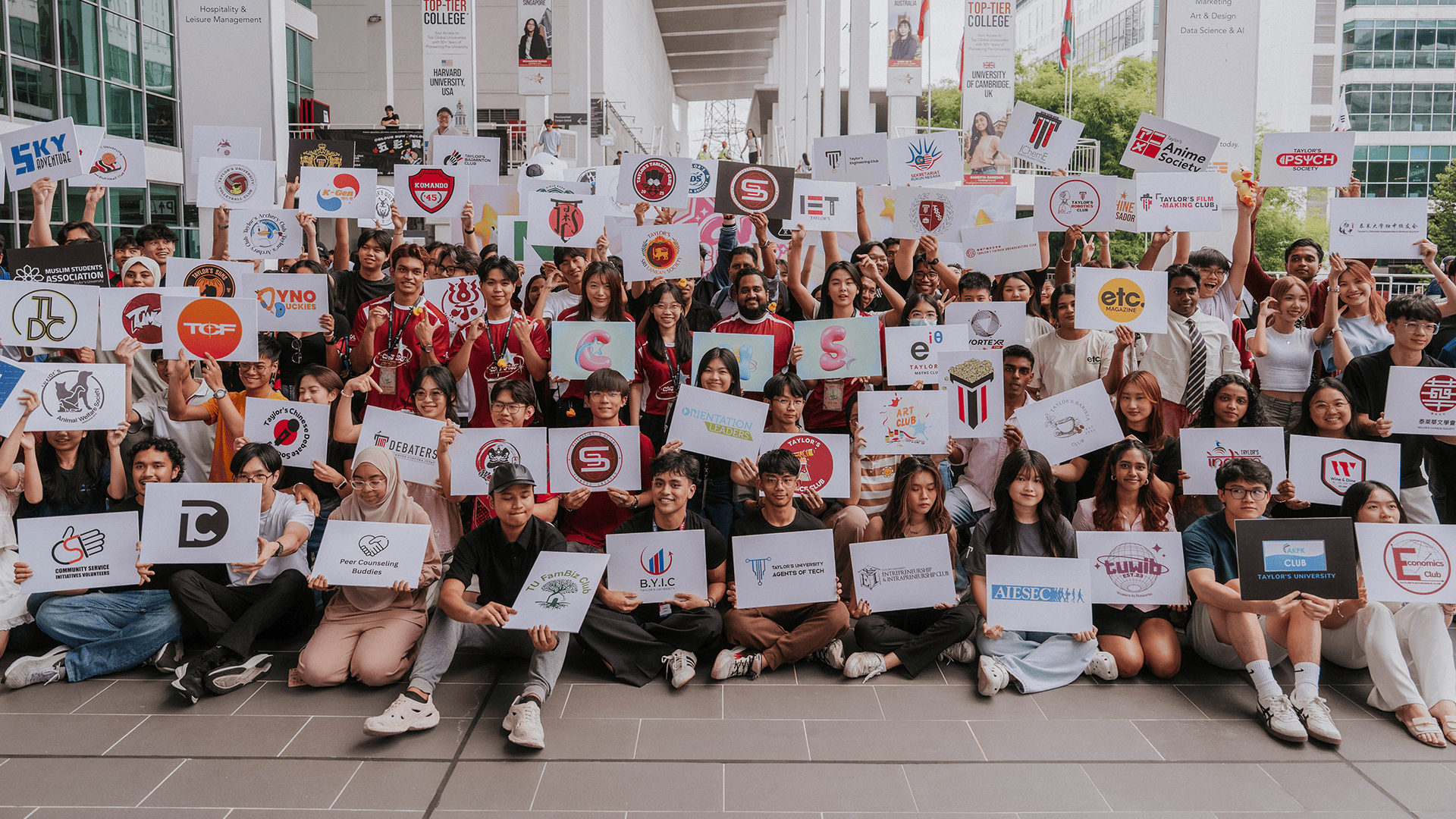 Group of students participating in Taylor's Clubs and Societies Festival