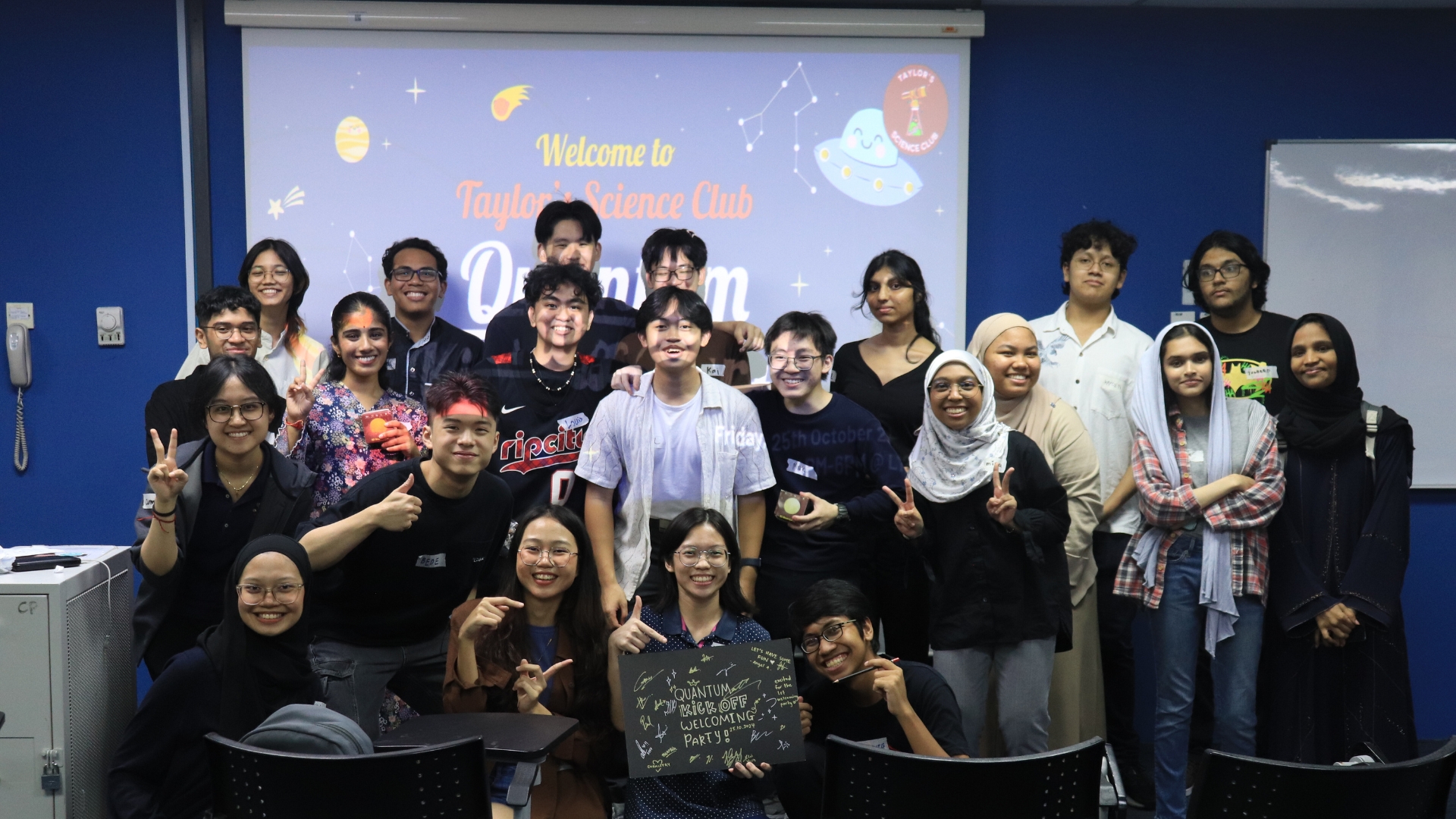 science students in a team 