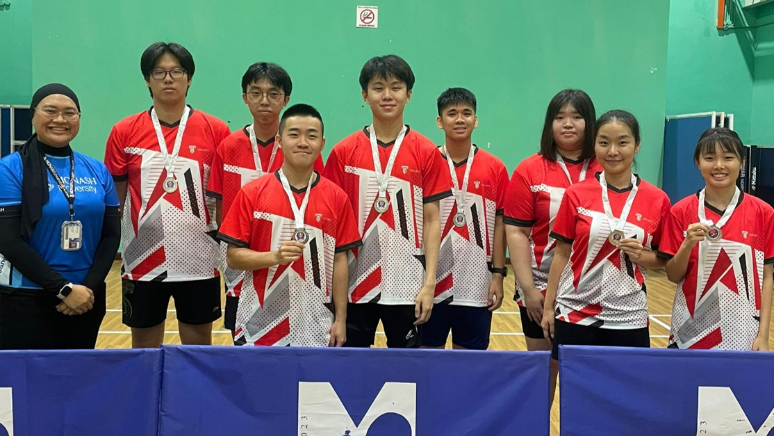 table tennis club team after winning tournament 