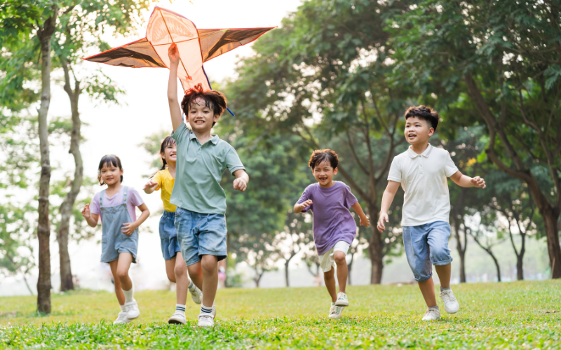 Children playing in the park