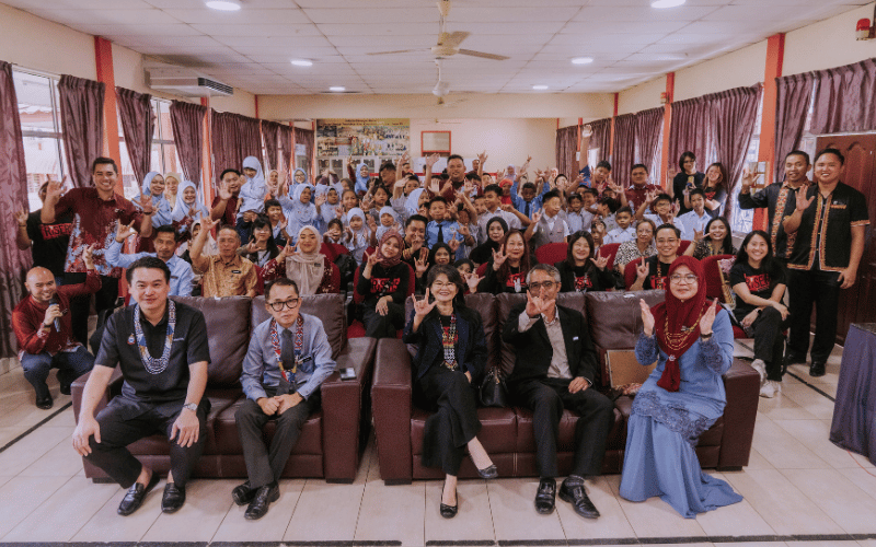 Students, educators, and guests celebrating the launch of the Inclusive Music Room.